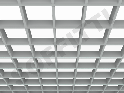 Потолок Грильято Стандарт 120х120 мм серый