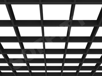 Потолок Грильято Стандарт 150х150 мм черный