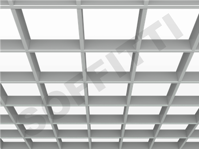 Потолок Грильято Стандарт 150х150 мм серый