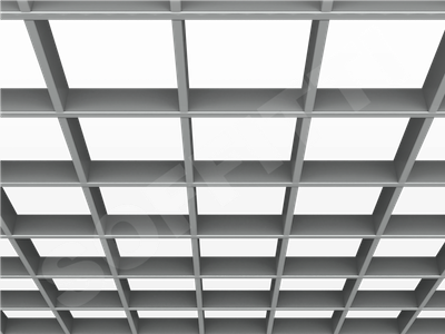 Потолок Грильято Стандарт 150х150 мм серебристый