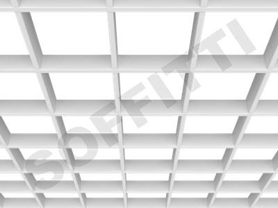 Потолок Грильято Стандарт 150х150 мм белый