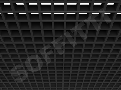 Потолок Грильято Стандарт 50х50 мм черный