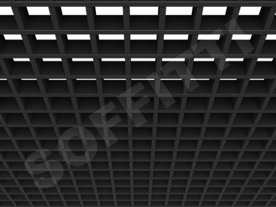 Потолок Грильято Стандарт 60х60 мм черный