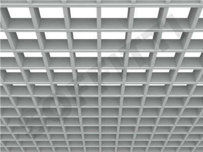 Потолок Грильято Стандарт 75х75 мм серый