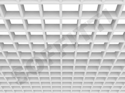 Потолок Грильято Стандарт 75х75 мм белый