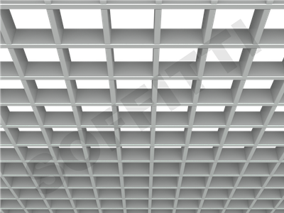 Потолок Грильято Стандарт 86х86 мм серый