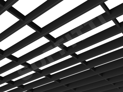 Потолок Грильято-жалюзи 300х100 мм черный