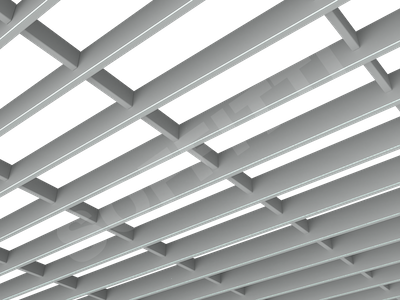 Потолок Грильято-жалюзи 300х100 мм серый
