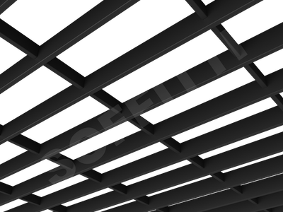 Потолок Грильято-жалюзи 300х120 мм черный