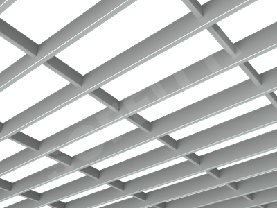 Потолок Грильято-жалюзи 300х120 мм серый