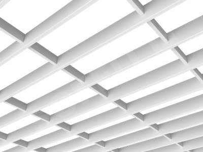 Потолок Грильято-жалюзи 300х120 мм белый