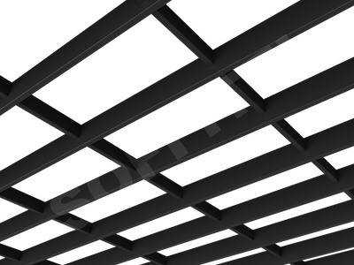 Потолок Грильято-жалюзи 300х150 мм черный