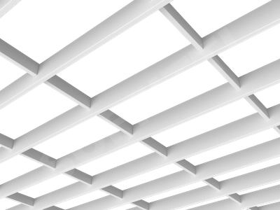 Потолок Грильято-жалюзи 300х150 мм белый