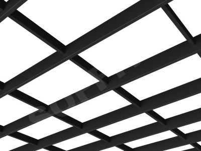 Потолок Грильято-жалюзи 300х200 мм черный