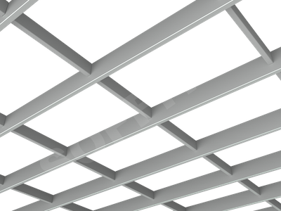 Потолок Грильято-жалюзи 300х200 мм серый