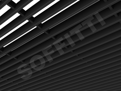 Потолок Грильято-жалюзи 300х50 мм черный