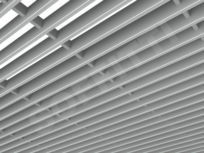 Потолок Грильято-жалюзи 300х50 мм серый