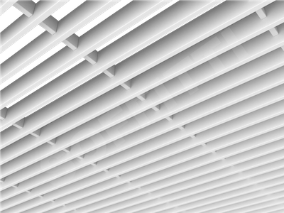 Потолок Грильято-жалюзи 300х50 мм белый