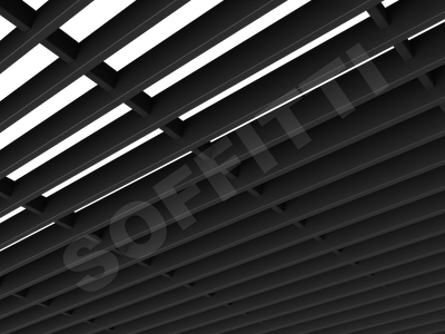 Потолок Грильято-жалюзи 300х60 мм черный