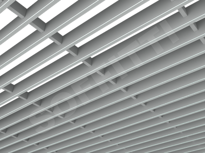 Потолок Грильято-жалюзи 300х60 мм серый