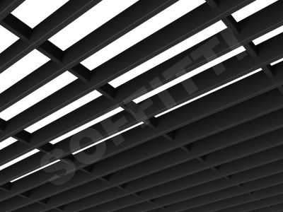 Потолок Грильято-жалюзи 300х75 мм черный