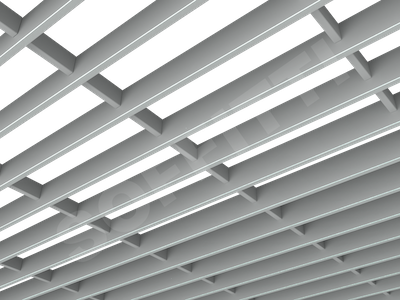 Потолок Грильято-жалюзи 300х86 мм серый
