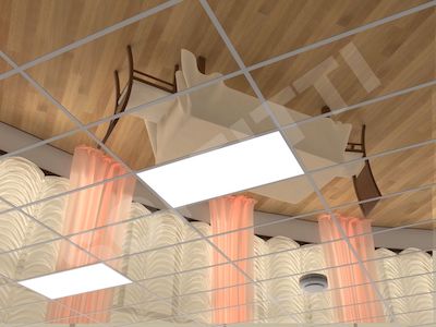 Кассетный потолок Board 600x300мм золото