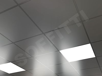 Кассетный потолок Line 600x600мм металлик