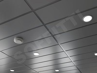 Кассетный потолок Tegular 1200x300мм металлик