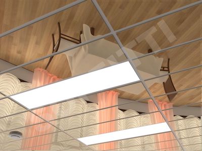 Кассетный потолок Tegular 1200x300мм золото