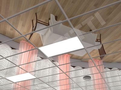 Кассетный потолок Tegular 600x300мм хром