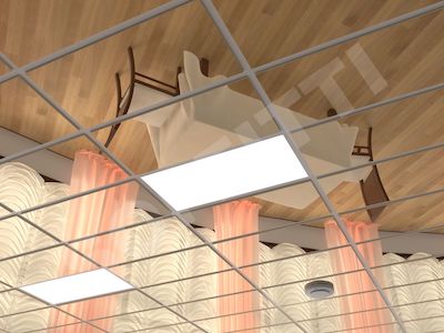 Кассетный потолок Tegular 600x300мм золото