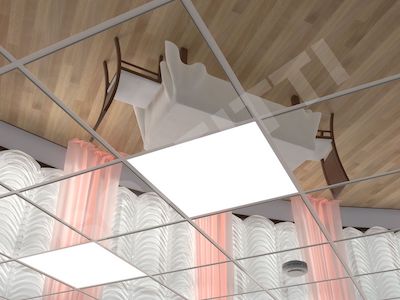 Кассетный потолок Tegular 600x600мм хром