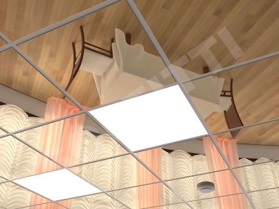 Кассетный потолок Tegular 600x600мм золото